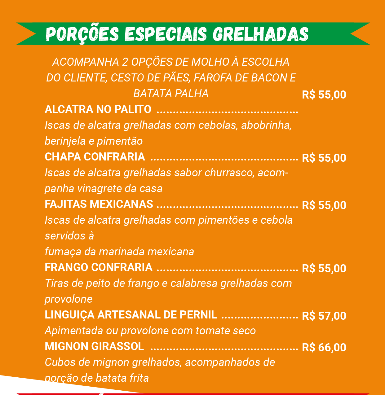 Cardápio Online Confraria Água Verde